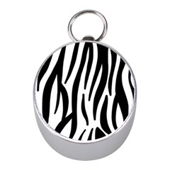 Seamless Zebra A Completely Zebra Skin Background Pattern Mini Silver Compasses by Amaryn4rt