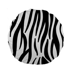 Seamless Zebra A Completely Zebra Skin Background Pattern Standard 15  Premium Flano Round Cushions