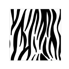 Seamless Zebra A Completely Zebra Skin Background Pattern Small Satin Scarf (square) by Amaryn4rt