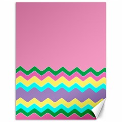 Easter Chevron Pattern Stripes Canvas 12  X 16   by Amaryn4rt