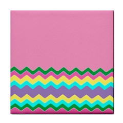 Easter Chevron Pattern Stripes Face Towel by Amaryn4rt