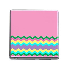 Easter Chevron Pattern Stripes Memory Card Reader (square) by Amaryn4rt