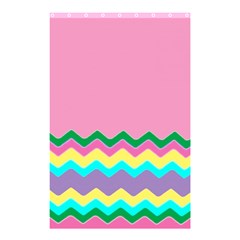 Easter Chevron Pattern Stripes Shower Curtain 48  X 72  (small)  by Amaryn4rt