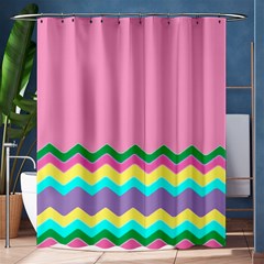 Easter Chevron Pattern Stripes Shower Curtain 60  X 72  (medium) 