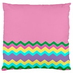 Easter Chevron Pattern Stripes Standard Flano Cushion Case (one Side)