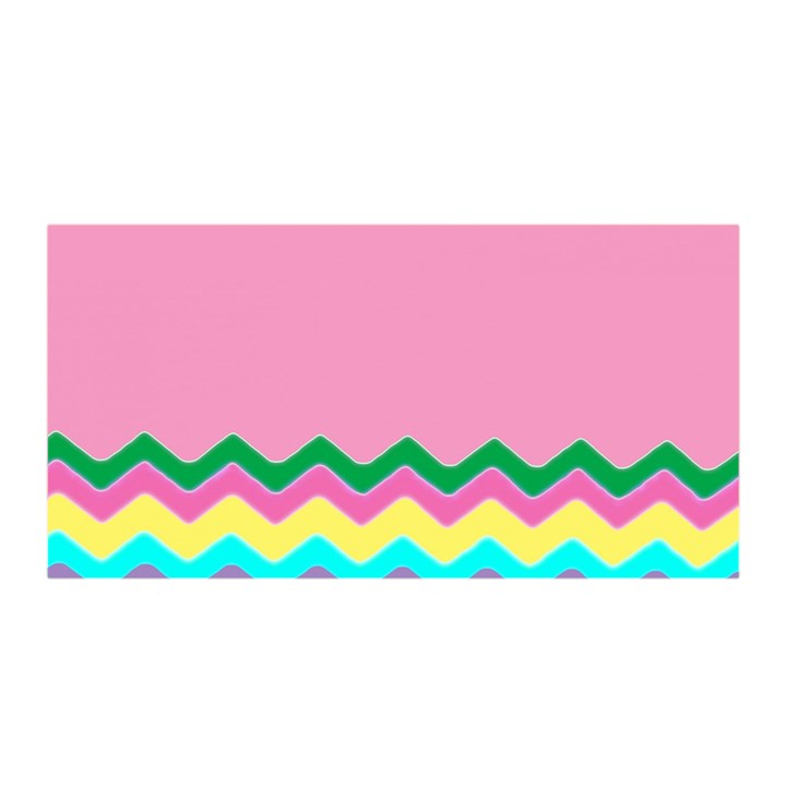 Easter Chevron Pattern Stripes Satin Wrap