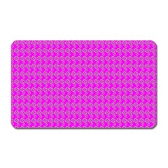 Clovers On Pink Magnet (rectangular) by PhotoNOLA