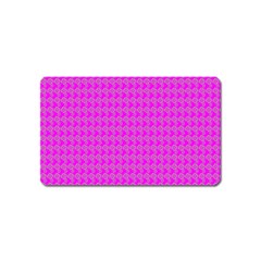 Clovers On Pink Magnet (name Card) by PhotoNOLA