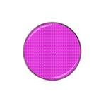 Clovers On Pink Hat Clip Ball Marker (4 pack) Front