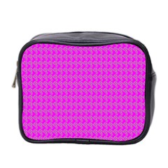 Clovers On Pink Mini Toiletries Bag 2-side by PhotoNOLA