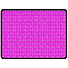 Clovers On Pink Fleece Blanket (large) 