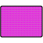 Clovers On Pink Fleece Blanket (Large)  80 x60  Blanket Front