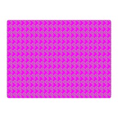 Clovers On Pink Double Sided Flano Blanket (mini)  by PhotoNOLA