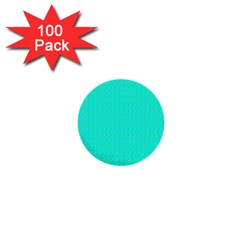 Clovers On Blue 1  Mini Buttons (100 Pack)  by PhotoNOLA