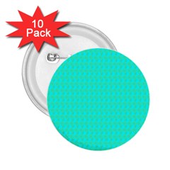 Clovers On Blue 2 25  Buttons (10 Pack) 