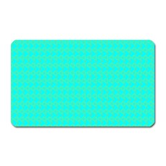 Clovers On Blue Magnet (rectangular)