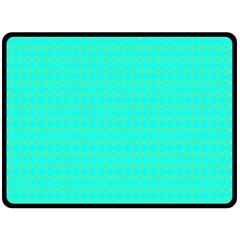 Clovers On Blue Fleece Blanket (large) 