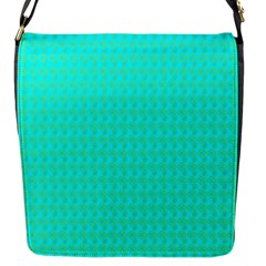 Clovers On Blue Flap Messenger Bag (s) by PhotoNOLA