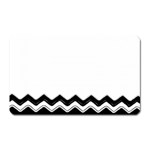 Chevrons Black Pattern Background Magnet (Rectangular) Front