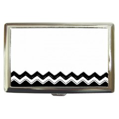 Chevrons Black Pattern Background Cigarette Money Cases by Amaryn4rt