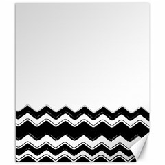 Chevrons Black Pattern Background Canvas 8  X 10  by Amaryn4rt