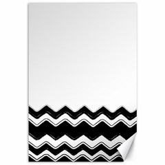 Chevrons Black Pattern Background Canvas 12  X 18  