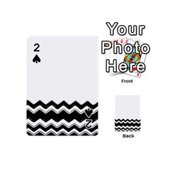 Chevrons Black Pattern Background Playing Cards 54 (mini) 