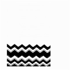 Chevrons Black Pattern Background Small Garden Flag (two Sides) by Amaryn4rt