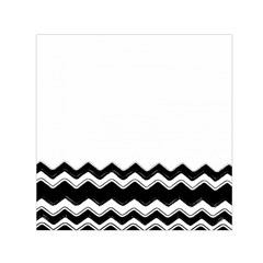 Chevrons Black Pattern Background Small Satin Scarf (square)