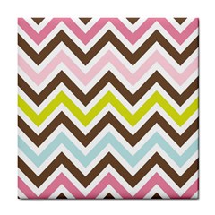 Chevrons Stripes Colors Background Tile Coasters by Amaryn4rt