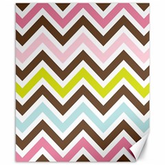 Chevrons Stripes Colors Background Canvas 8  X 10  by Amaryn4rt