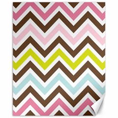 Chevrons Stripes Colors Background Canvas 11  X 14   by Amaryn4rt