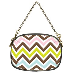 Chevrons Stripes Colors Background Chain Purses (two Sides)  by Amaryn4rt