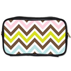 Chevrons Stripes Colors Background Toiletries Bags 2-side by Amaryn4rt