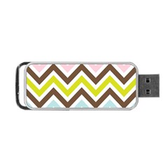 Chevrons Stripes Colors Background Portable Usb Flash (one Side) by Amaryn4rt