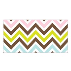 Chevrons Stripes Colors Background Satin Shawl