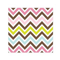 Chevrons Stripes Colors Background Small Satin Scarf (square)