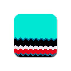 Pattern Digital Painting Lines Art Rubber Square Coaster (4 Pack)  by Amaryn4rt