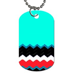 Pattern Digital Painting Lines Art Dog Tag (one Side) by Amaryn4rt