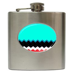 Pattern Digital Painting Lines Art Hip Flask (6 Oz) by Amaryn4rt