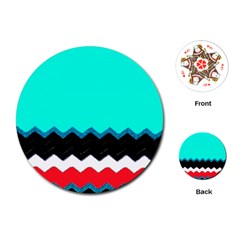 Pattern Digital Painting Lines Art Playing Cards (round) 