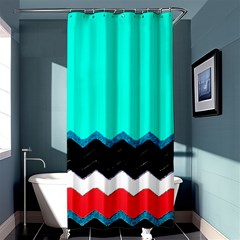 Pattern Digital Painting Lines Art Shower Curtain 36  X 72  (stall)  by Amaryn4rt