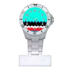 Pattern Digital Painting Lines Art Plastic Nurses Watch by Amaryn4rt