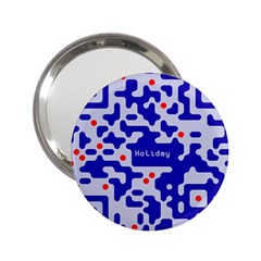 Digital Computer Graphic Qr Code Is Encrypted With The Inscription 2 25  Handbag Mirrors by Amaryn4rt