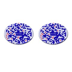 Digital Computer Graphic Qr Code Is Encrypted With The Inscription Cufflinks (oval) by Amaryn4rt