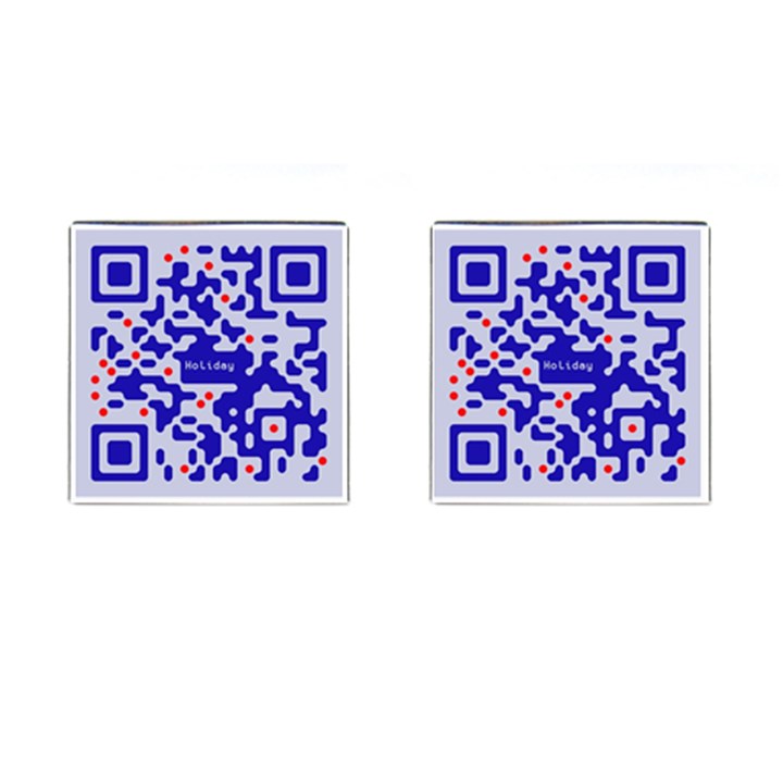 Digital Computer Graphic Qr Code Is Encrypted With The Inscription Cufflinks (Square)