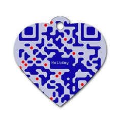 Digital Computer Graphic Qr Code Is Encrypted With The Inscription Dog Tag Heart (one Side) by Amaryn4rt