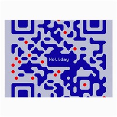 Digital Computer Graphic Qr Code Is Encrypted With The Inscription Large Glasses Cloth (2-side) by Amaryn4rt