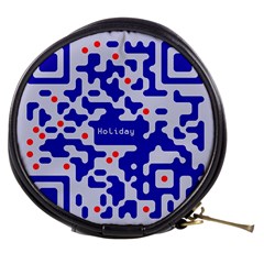 Digital Computer Graphic Qr Code Is Encrypted With The Inscription Mini Makeup Bags by Amaryn4rt