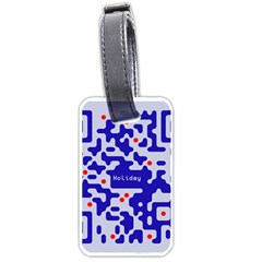 Digital Computer Graphic Qr Code Is Encrypted With The Inscription Luggage Tags (one Side) 